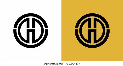 Abstract Monogram Letter Abjad Vector Logo Template,White And Yellow BackGround