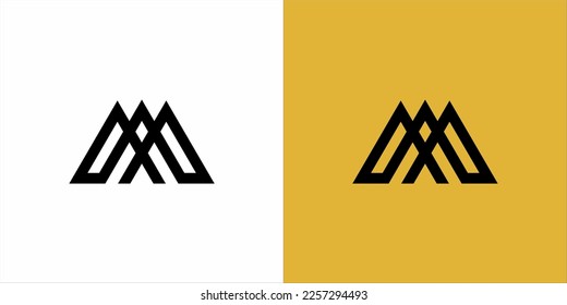 Resumen Carta De Monograma Abjad Plantilla De Logotipo Vector,Fondo Blanco Y Amarillo