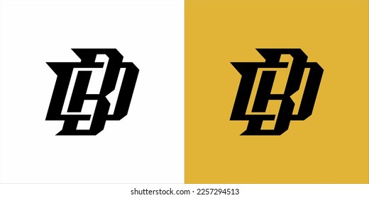 Abstract Monogram Letter Abjad Vector Logo Template,White And Yellow BackGround