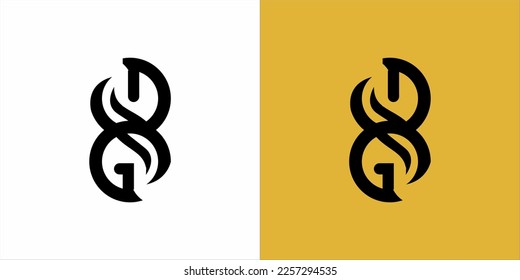 Abstract Monogram Letter Abjad Vector Logo Template,White And Yellow BackGround