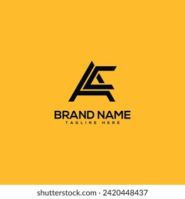 Abstract monogram letter AC CA logo design template - vector.