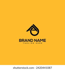 Abstract monogram letter AD DA logo design template - vector.