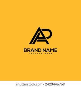 Abstrakter Monogramm-Buchstaben AP PA Logo Design-Vorlage - Vektorgrafik.