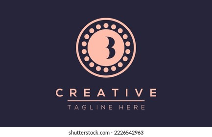 Abstract monogram letter B logo icon design. B creative initial vector template.