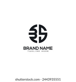 Letra abstracta del monograma BS SB plantilla de diseño del logotipo, símbolo del vector inicial.