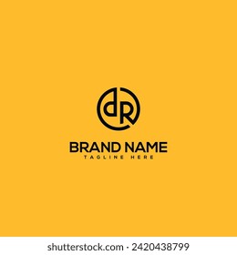 Abstract monogram letter DR RD logo design template - vector.