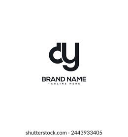 Abstracto monograma de la letra DY YD plantilla de diseño del logotipo, símbolo del vector inicial.