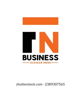 Abstract Monogram letter FN logo design template, and marketing logos, element graphic illustration template