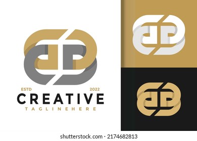 Abstract Monogram Letter GB or BG Modern Logo Design Vector For Template
