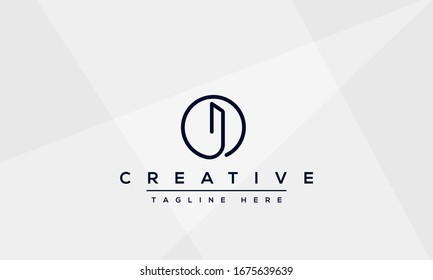 Abstract monogram letter J logo icon design template. Minimalist J JJ creative initial based vector template.