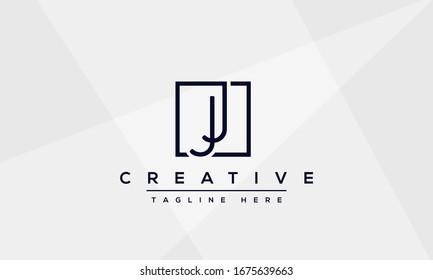 Abstract monogram letter J logo icon design template. Minimalist J JJ creative initial based vector template.