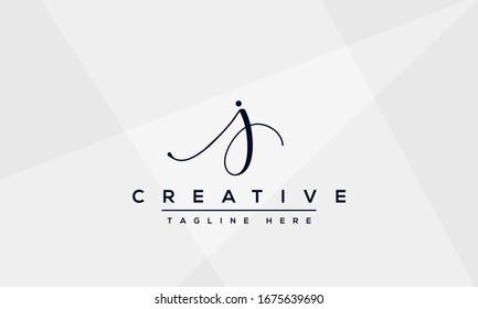 Abstract monogram letter J logo icon design template. Minimalist J JJ creative initial based vector template.