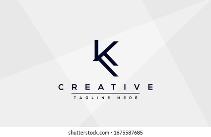 Abstract Monogram letter K Logo icon design concept. Minimalist k kk creative initial based Vector template. Graphic Alphabet Symbol for Corporate Business Company Identity