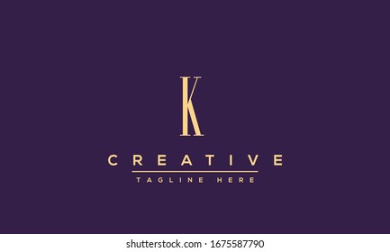 Abstract Monogram letter K Logo icon design concept. Minimalist k kk creative initial based Vector template. Graphic Alphabet Symbol for Corporate Business Company Identity
