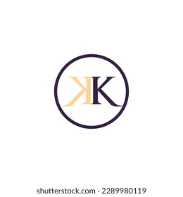 Abstract Monogram letter K Logo icon design