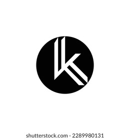 Abstract Monogram letter K Logo icon design