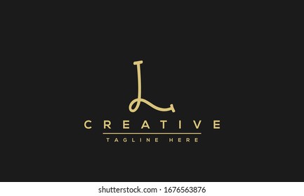 Abstract monogram letter L logo icon design. Minimalist L LL creative initial based vector template.