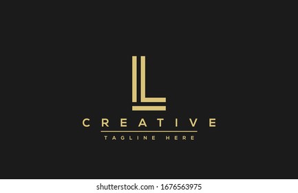 Abstract monogram letter L logo icon design. Minimalist L LL creative initial based vector template.