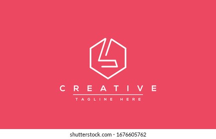 Diseño del icono del logotipo L de la letra monográfica abstracta. Plantilla de vector L LL creativa basada en L minimalista.