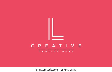 Abstraktes Monogramm Buchstaben L Logo Symbol Design. Minimalist L LL kreative Vektorillustration-Vorlage mit Initialzündung.