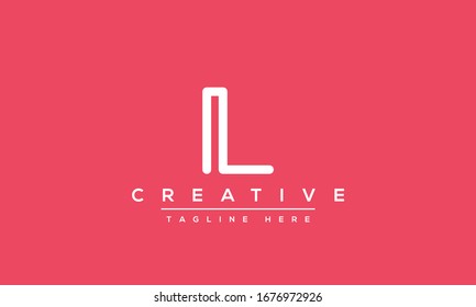 Abstract monogram letter L logo icon design. Minimalist L LL creative initial based vector template.