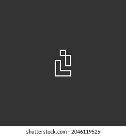 Abstract monogram letter L logo icon design. Minimalist L LL creative initial based vector template.