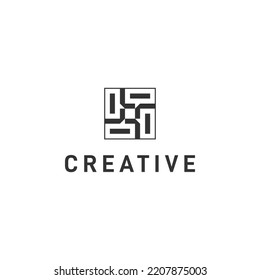 Abstract monogram letter L logo design