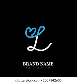 Abstract monogram letter L logo icon design. Minimalist L creative initial based vector template.