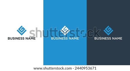 Abstract monogram letter LG logo design template