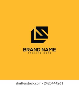 Resumen de la letra monograma modelo de diseño del logotipo LS SL - vector.
