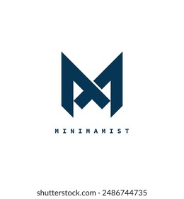 Abstract monogram letter M for initial logo
