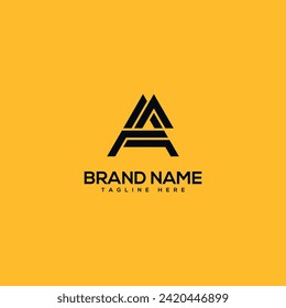 Abstract monogram letter AM MA logo design template - vector.