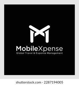 Abstract Monogram Letter MX Logo
