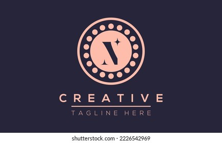Abstract monogram letter N logo icon design. N creative initial vector template.