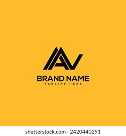 Abstract monogram letter AN NA logo design template - vector.