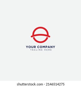 Abstract monogram letter O logo illustration
