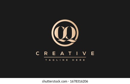 Abstract monogram letter Q logo icon design. Minimalist Q QQ creative initial based vector template.