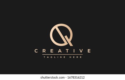 Abstract monogram letter Q logo icon design. Minimalist Q QQ creative initial based vector template.