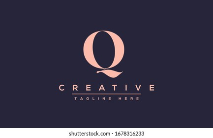 Abstraktes Monogramm Buchstaben Q Logo Symbol Design. Minimalistische Q QQ kreative Vektorillustration Vorlage.