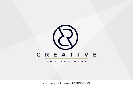 Abstract monogram letter R logo icon design. Minimalist R RR creative initial based vector template.