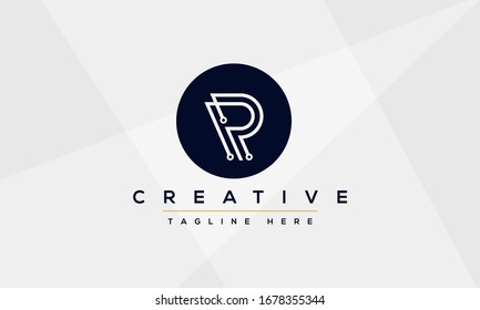 Abstract monogram letter R logo icon design. Minimalist R RR creative initial based vector template.