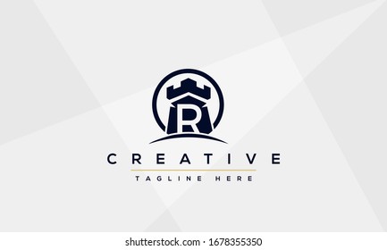 Abstract monogram letter R logo icon design. Minimalist R RR creative initial based vector template.
