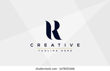 Abstract monogram letter R logo icon design. Minimalist R RR creative initial based vector template.