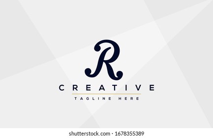 Abstraktes Monogramm Buchstaben R Logo Symbol Design. Minimalistische R RR kreative Vektorillustration Vorlage.
