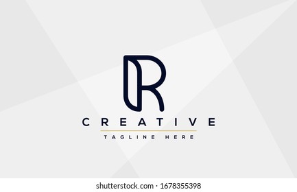 Abstraktes Monogramm Buchstaben R Logo Symbol Design. Minimalistische R RR kreative Vektorillustration Vorlage.