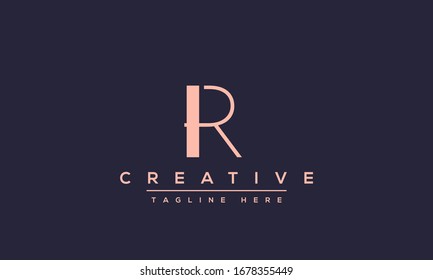 Abstract monogram letter R logo icon design. Minimalist R RR creative initial based vector template.