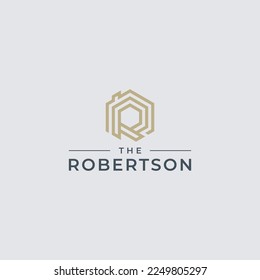 Abstract monogram letter R logo icon design. Minimalist R creative initial based vector template.
