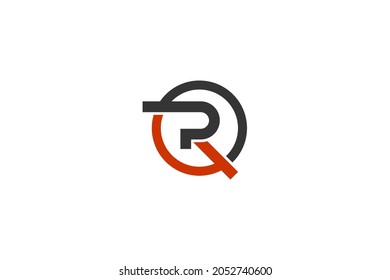 Abstrakter Monogram-Buchstabe R, abgerundeter Logo-Design, Vektorgrafik.