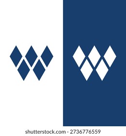 Abstract monogram letter W logo design vector template design for brand.