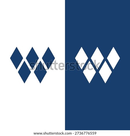 Abstract monogram letter W logo design vector template design for brand.